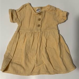Gerber Light Yellow Button-Up Kids Dress